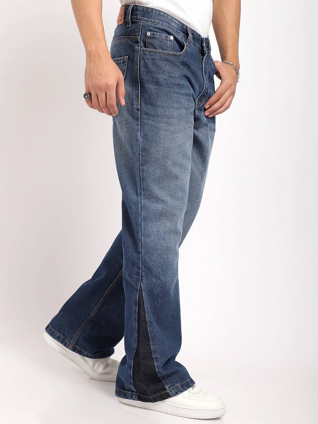 Men Blue Denim Bootcut Jeans