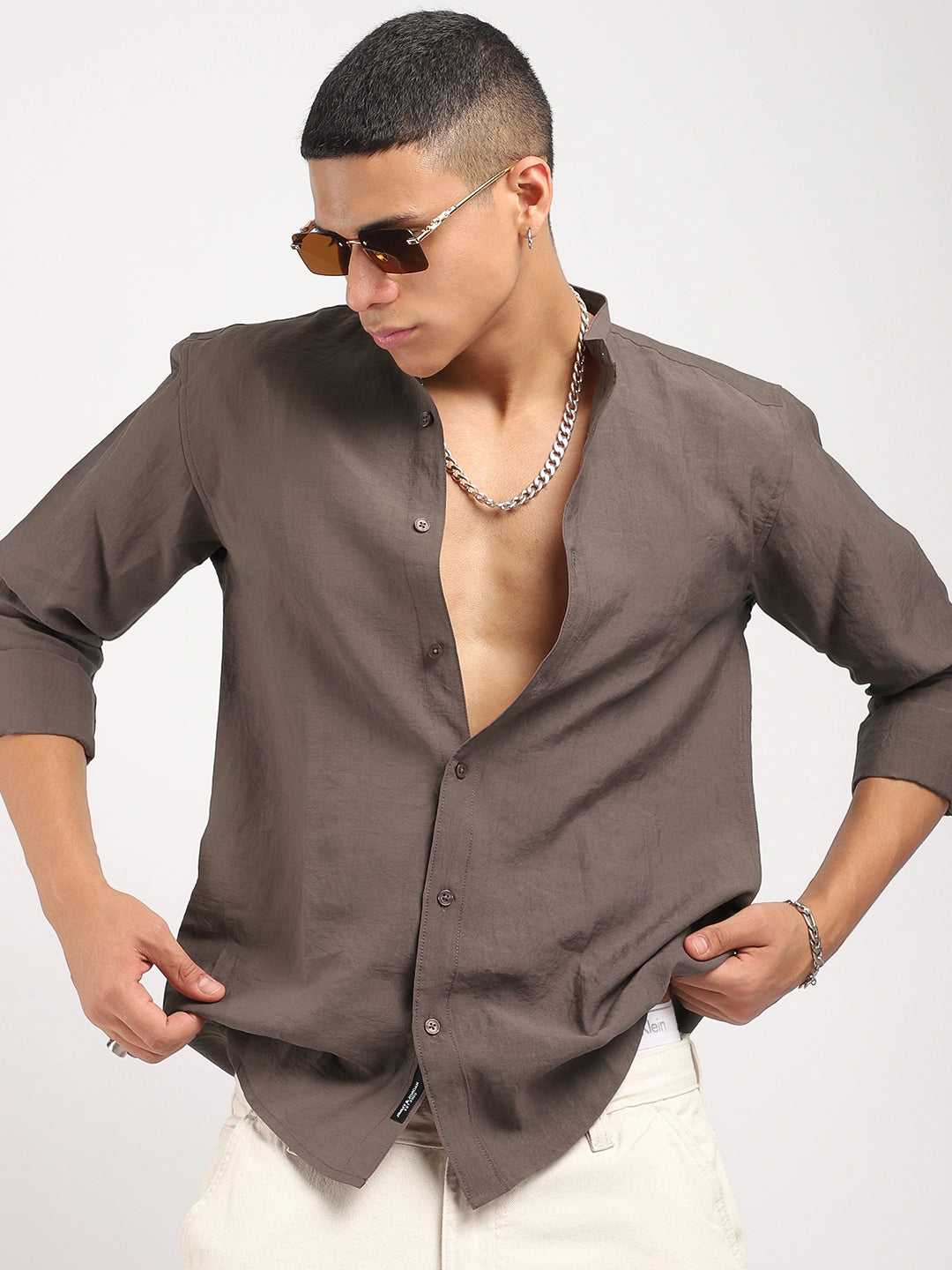 Urban Edge Dull Brown Shirt