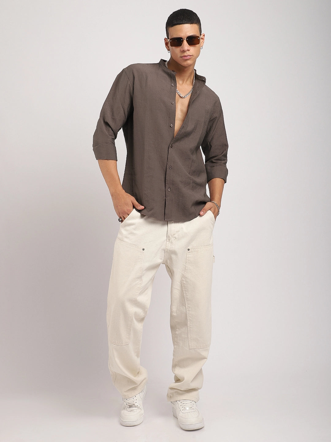 Urban Edge Dull Brown Shirt