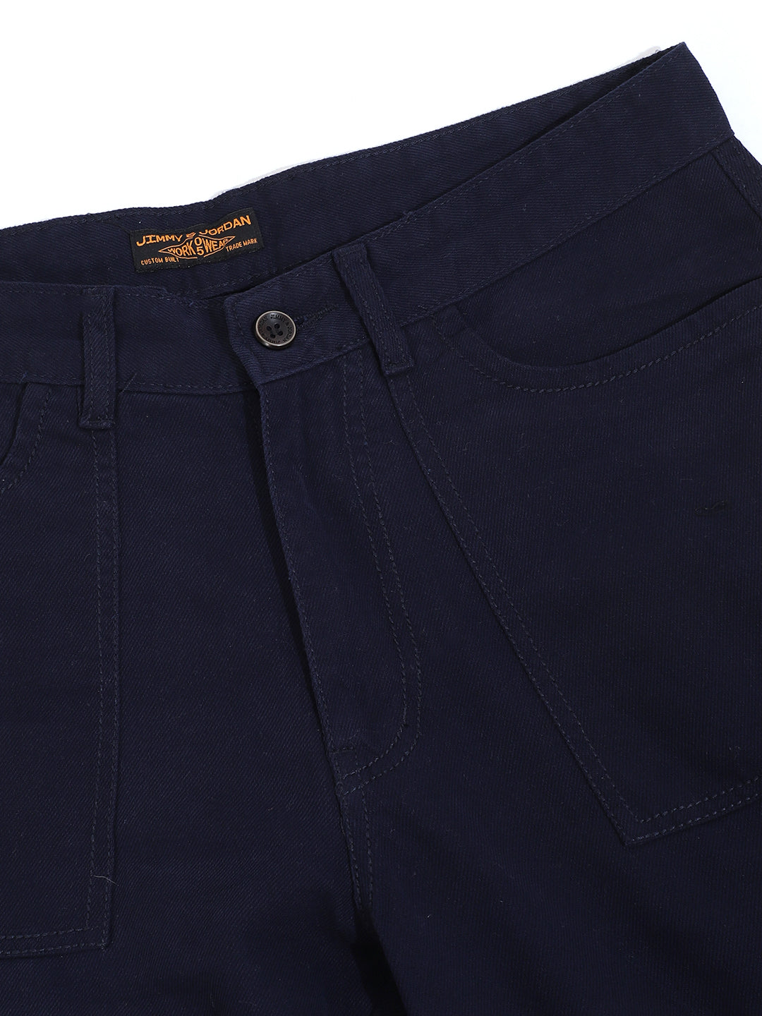 Navy Cotton Twill Baggy Fit Cargo