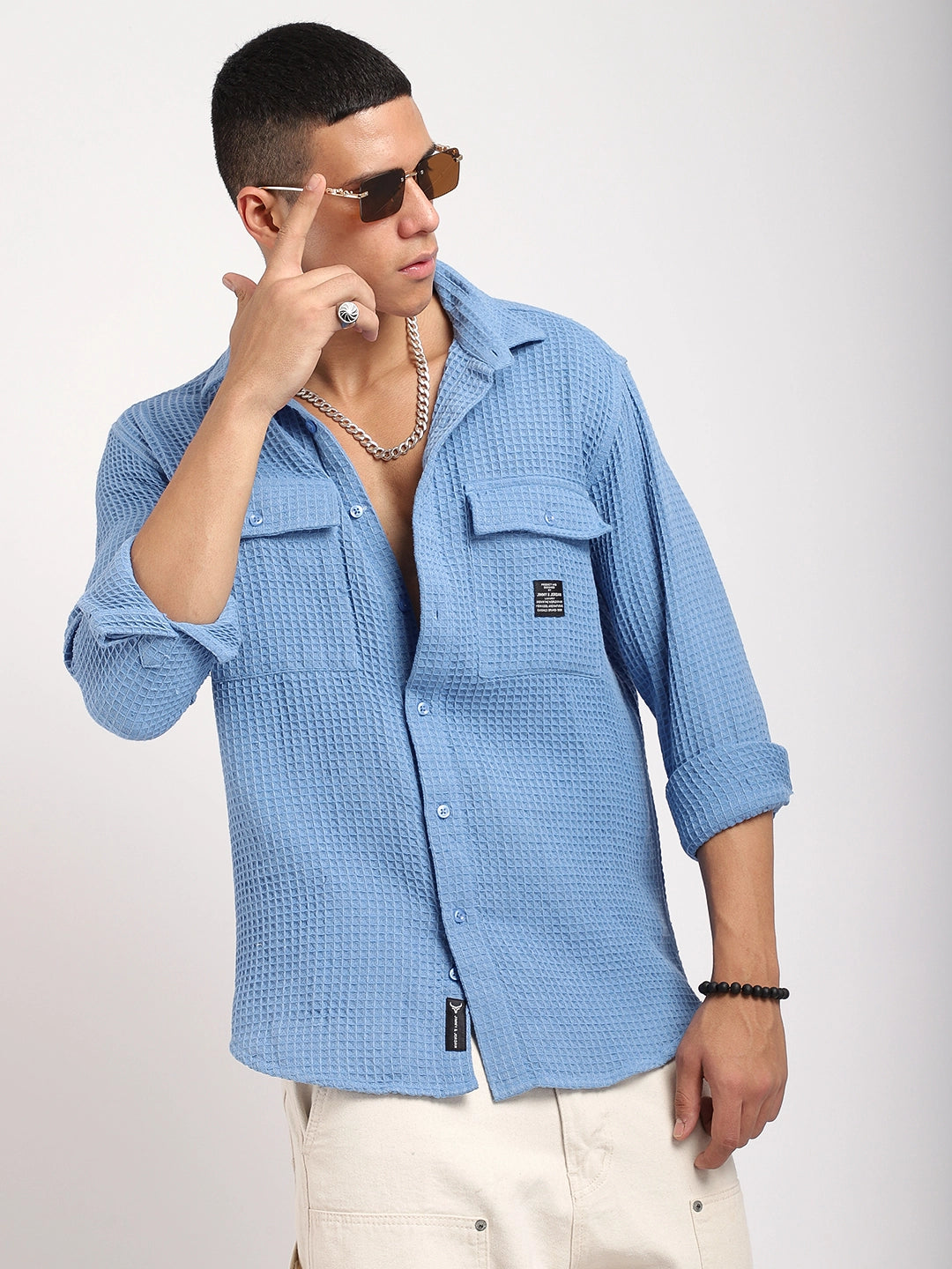 British Vintage Ocean Blue Full Sleeve Shirt