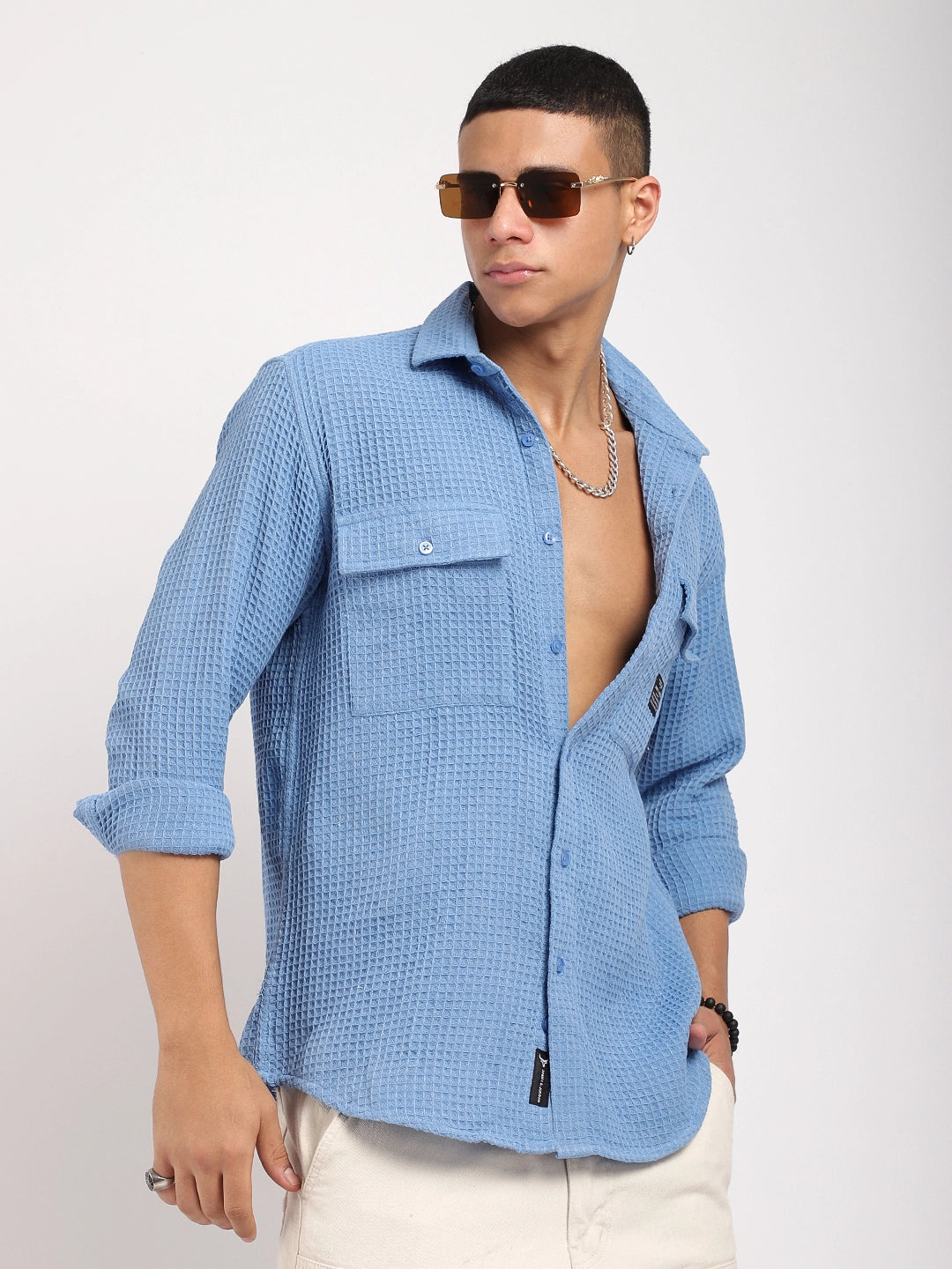 British Vintage Ocean Blue Full Sleeve Shirt