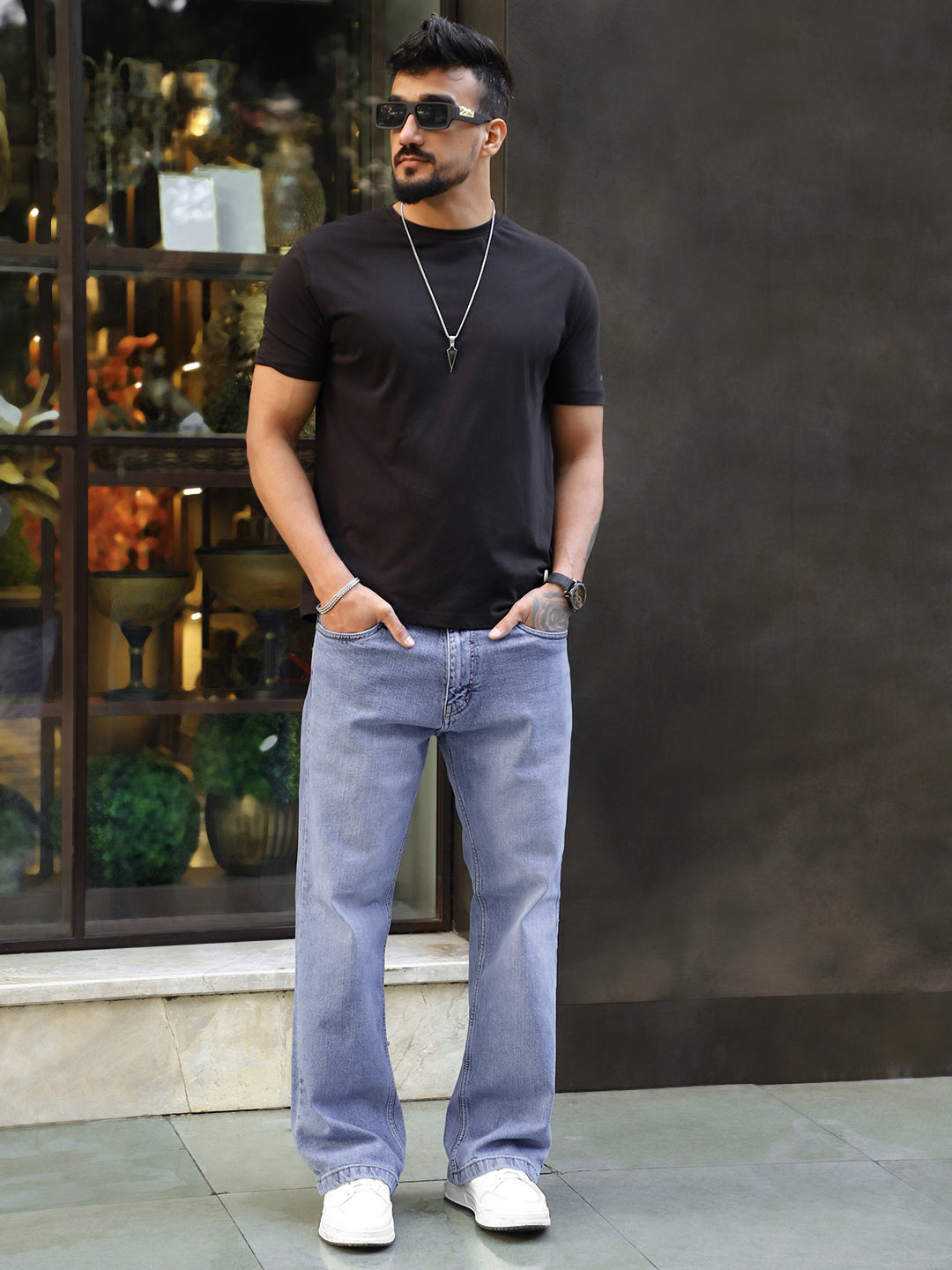 Harvest Hue Bootcut Blue Denim Jeans