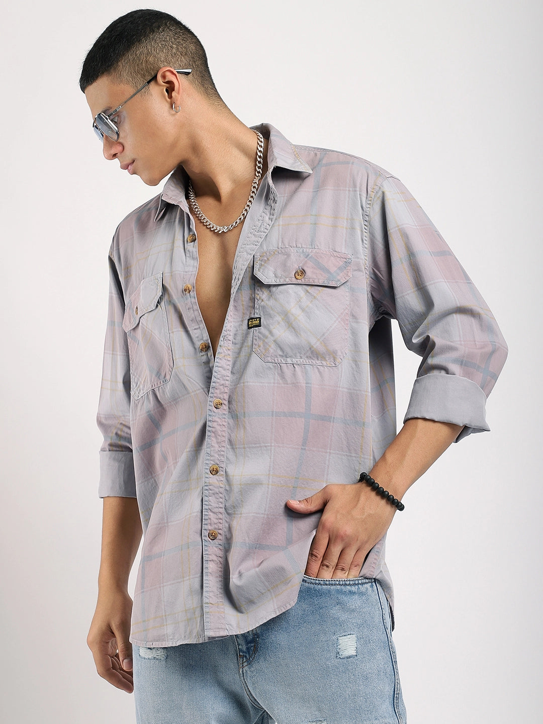Light Grey Cotton Shirts