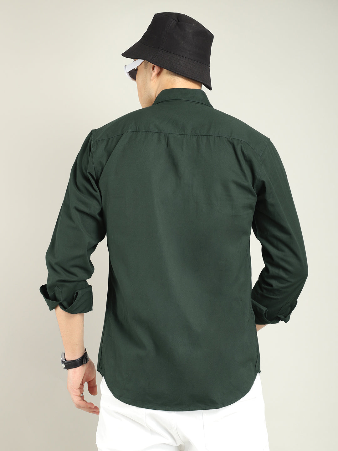 Benoit Dark Green Plain Shirt