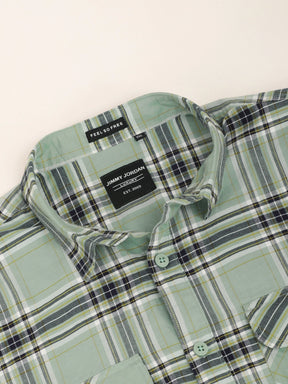 Checksque Sea Green Full Sleeve Check Shirt