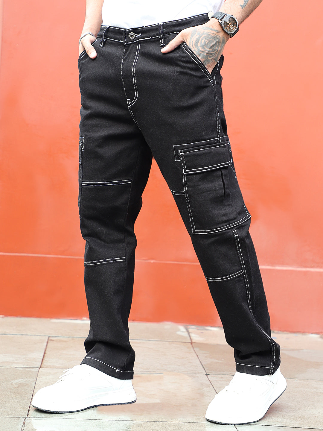 Twilight Fade Black Denim Cargo