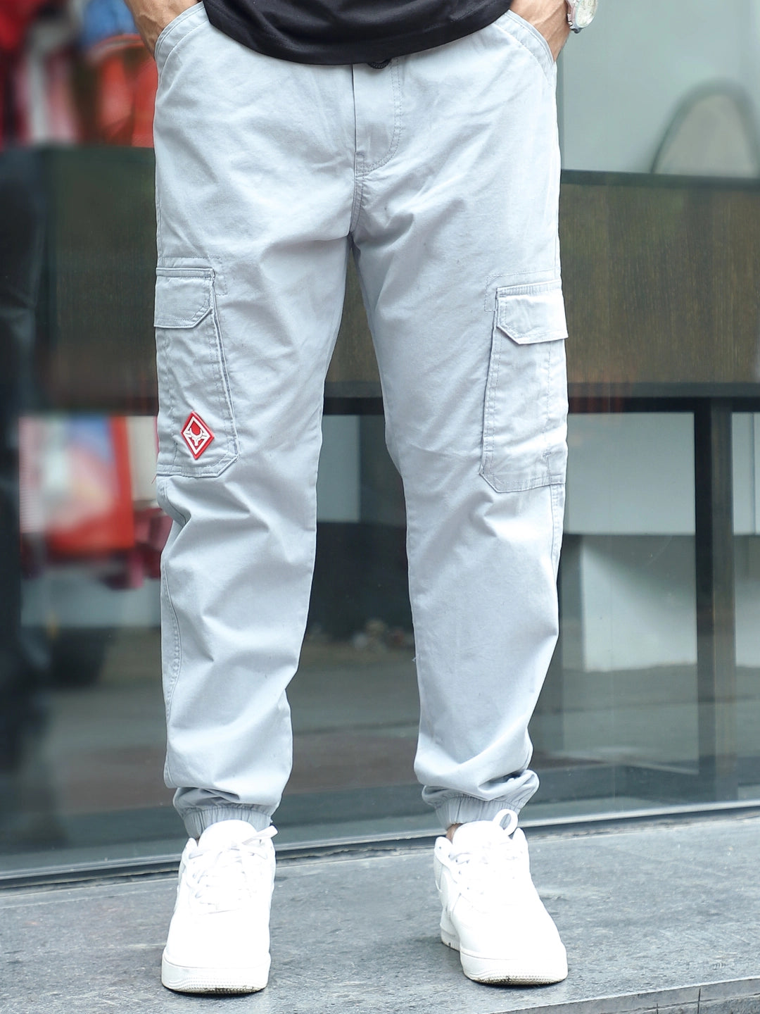 Loaded Luck Sky Blue Cotton Cargo