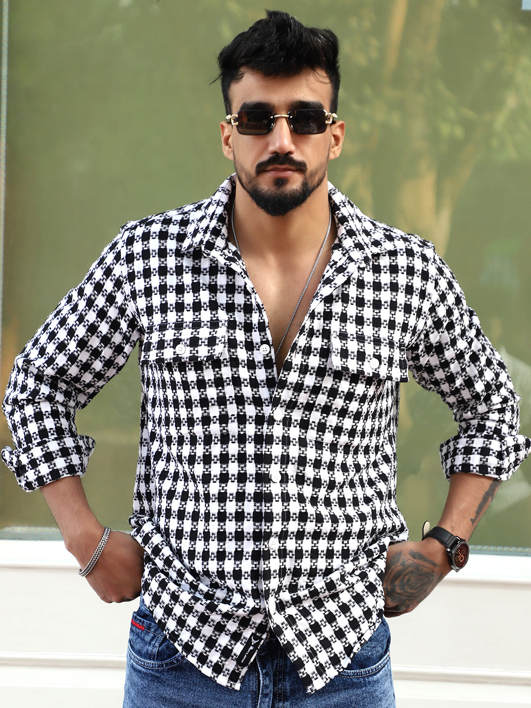 Polar Classic Black Check Full Sleeve Shirt