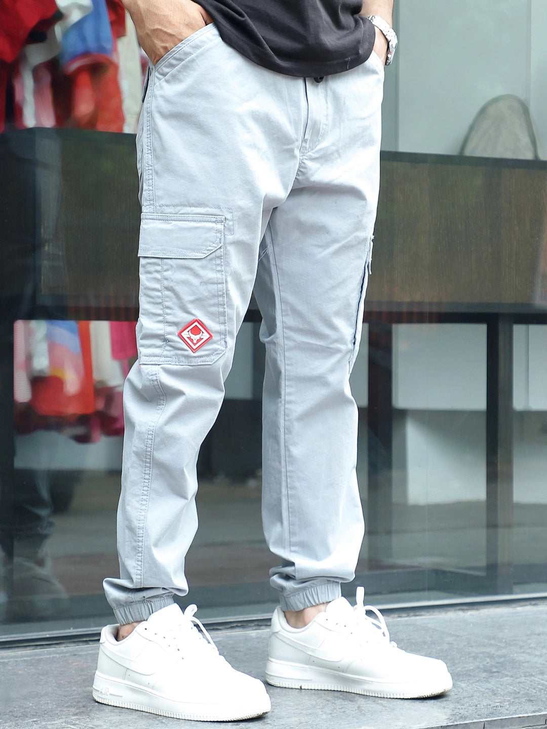 Loaded Luck Sky Blue Cotton Cargo
