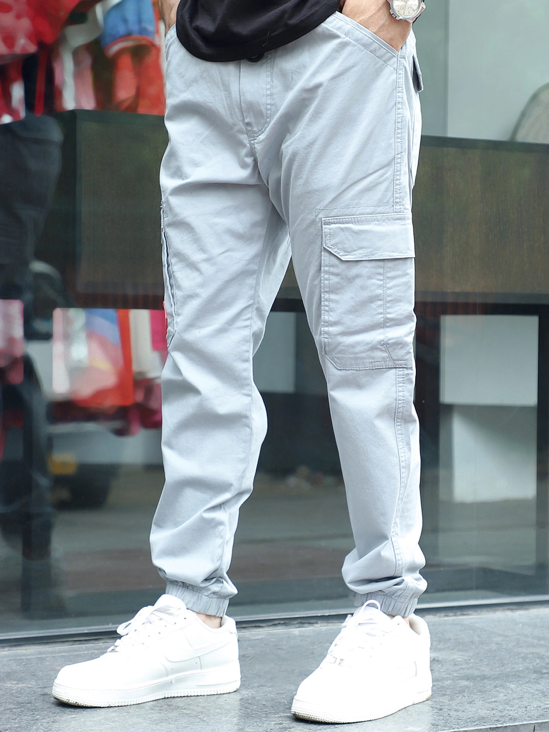 Loaded Luck Sky Blue Cotton Cargo