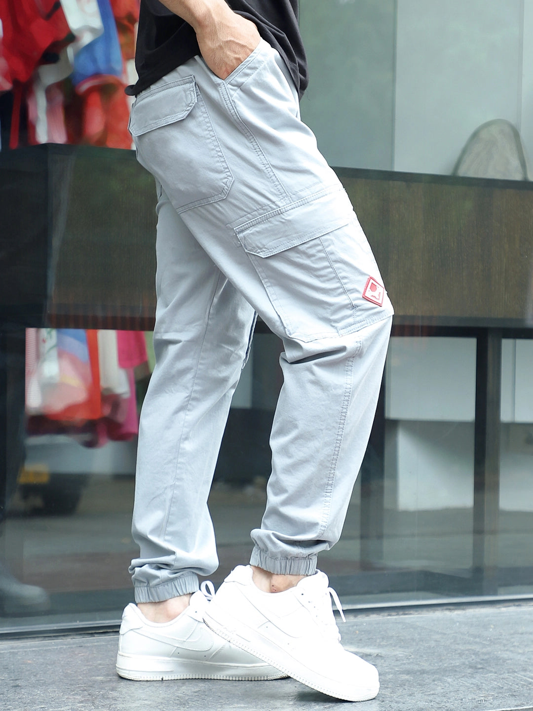 Loaded Luck Sky Blue Cotton Cargo