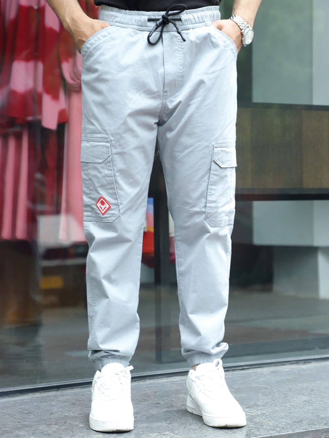 Loaded Luck Sky Blue Cotton Cargo