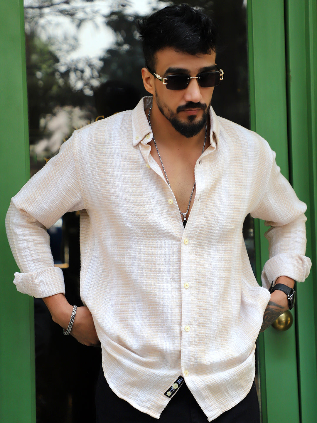 Timeless Beige Full Sleeve Shirt