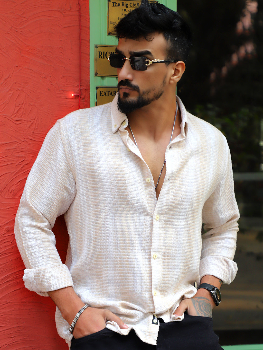 Timeless Beige Full Sleeve Shirt