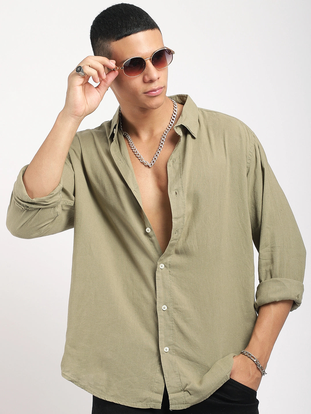 Green Full Sleeve Shirt