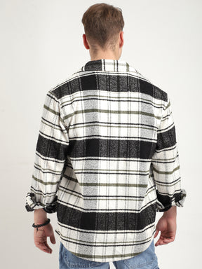 Towel Knitted Check Shacket