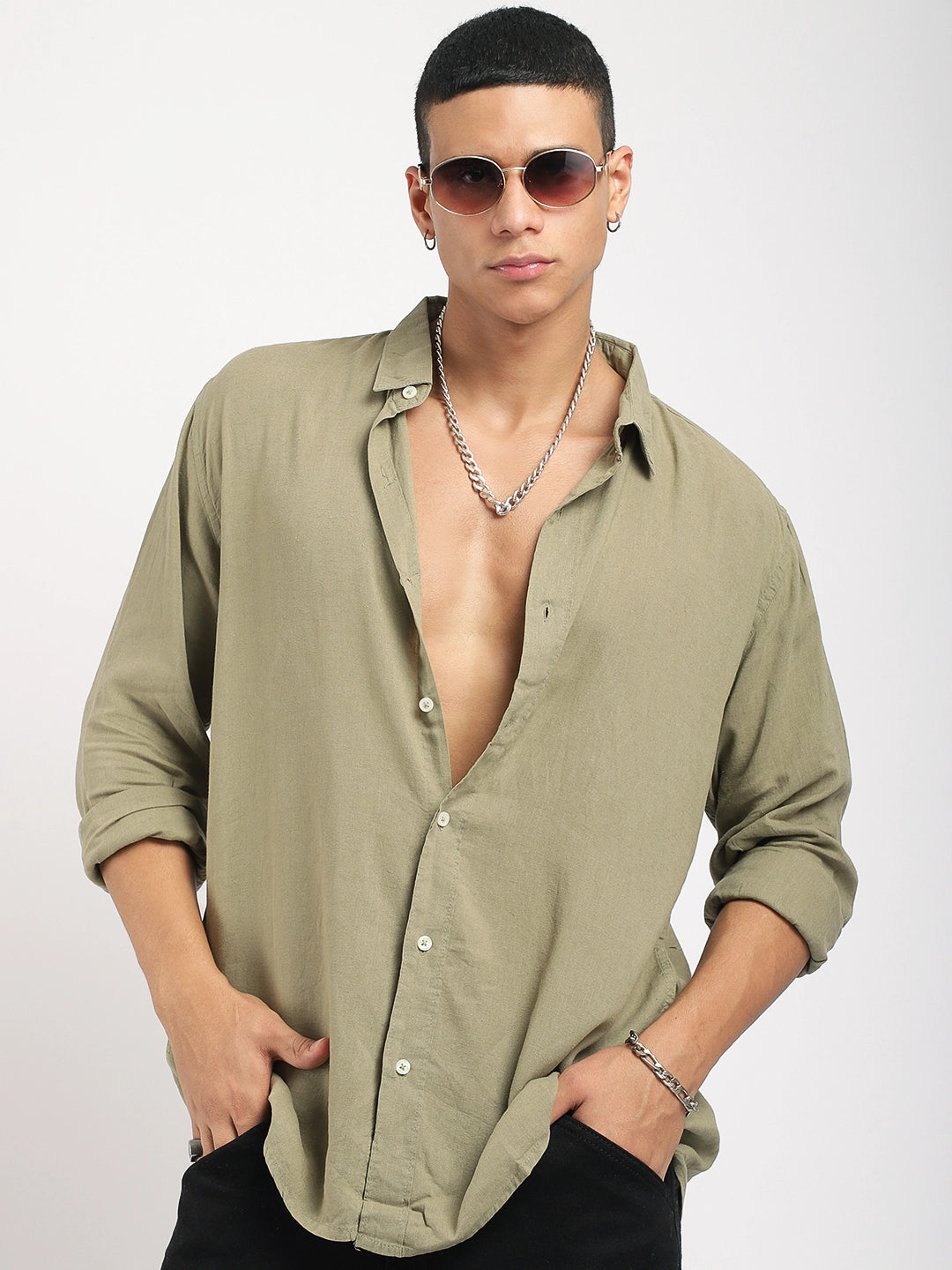 Green Full Sleeve Shirt