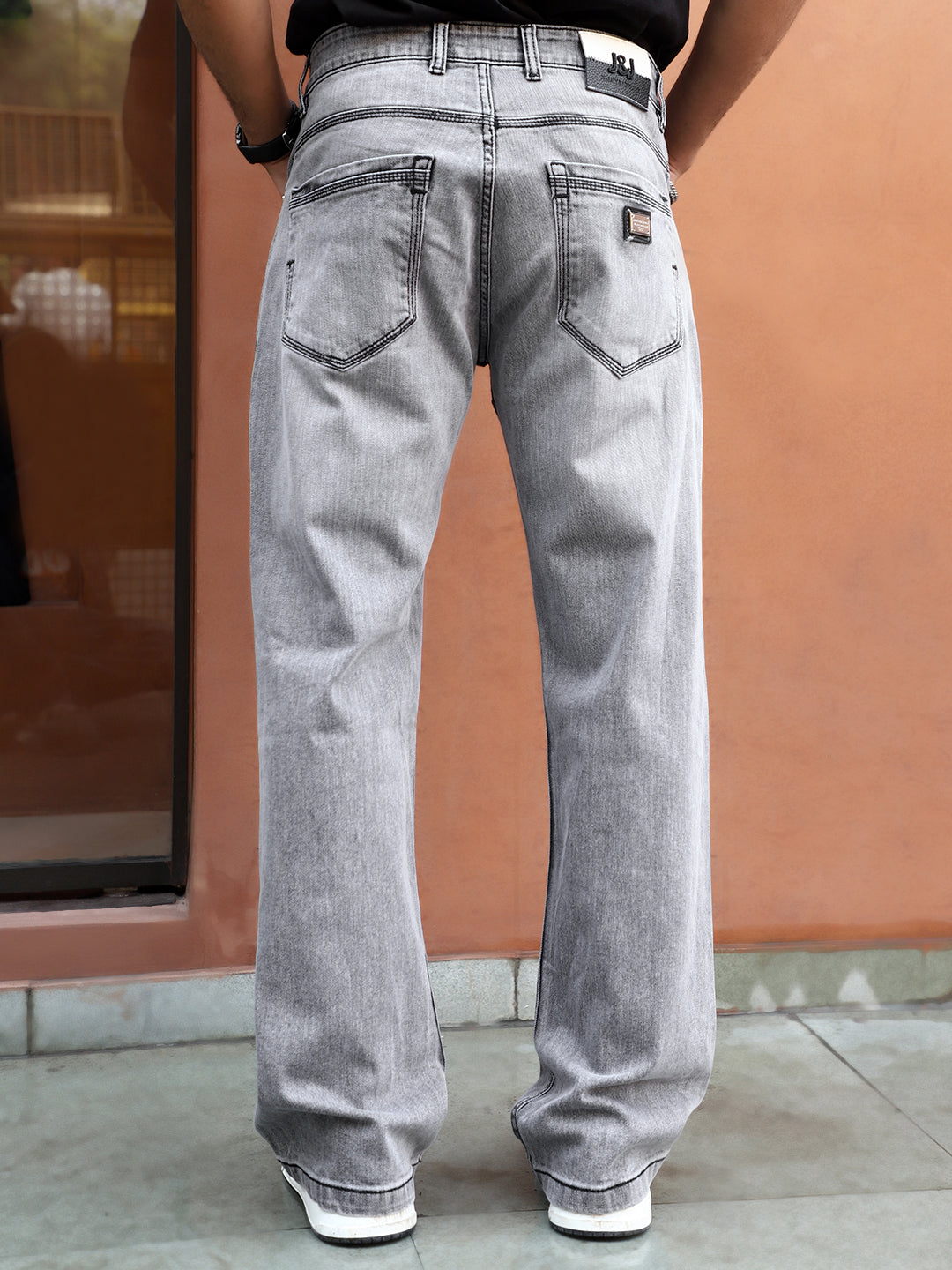 Valente Light Grey Denim Bootcut Jeans