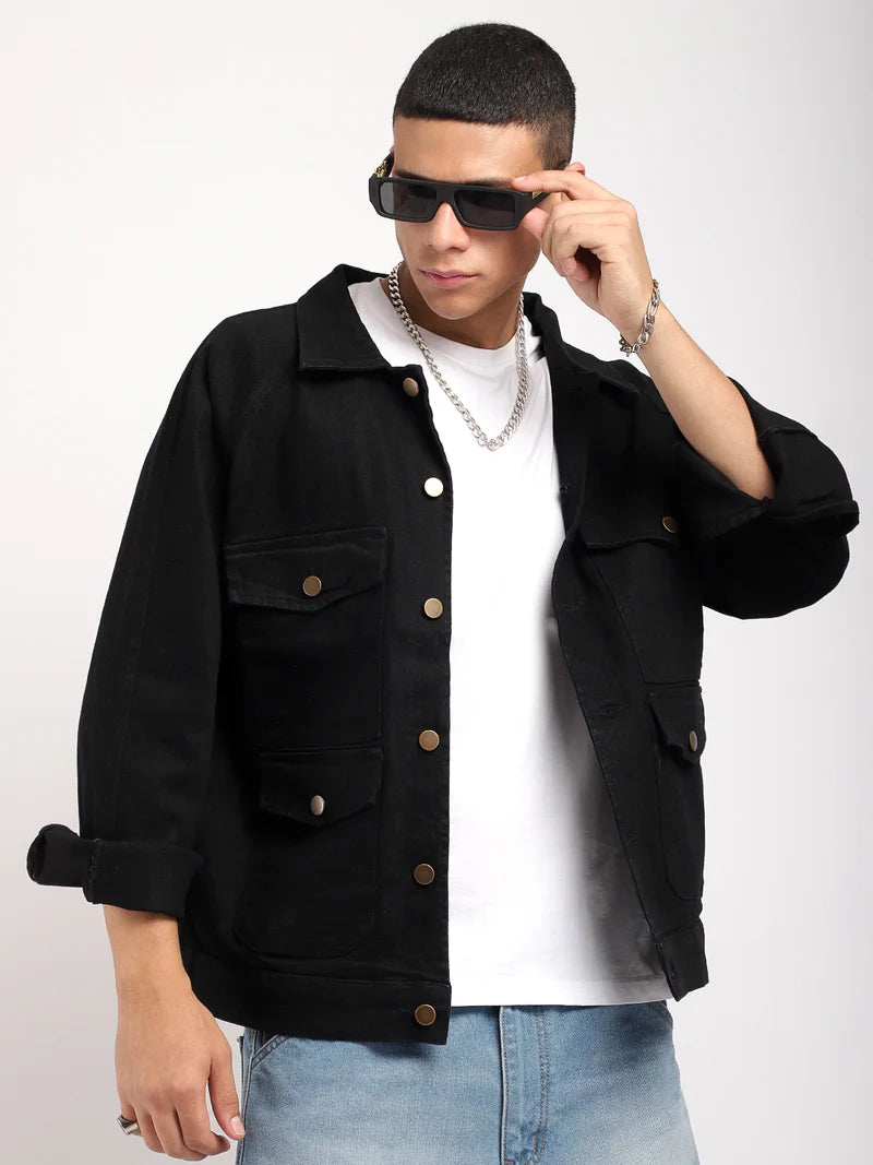 Prime Sculpt Black 4 Pocket Denim Jacket