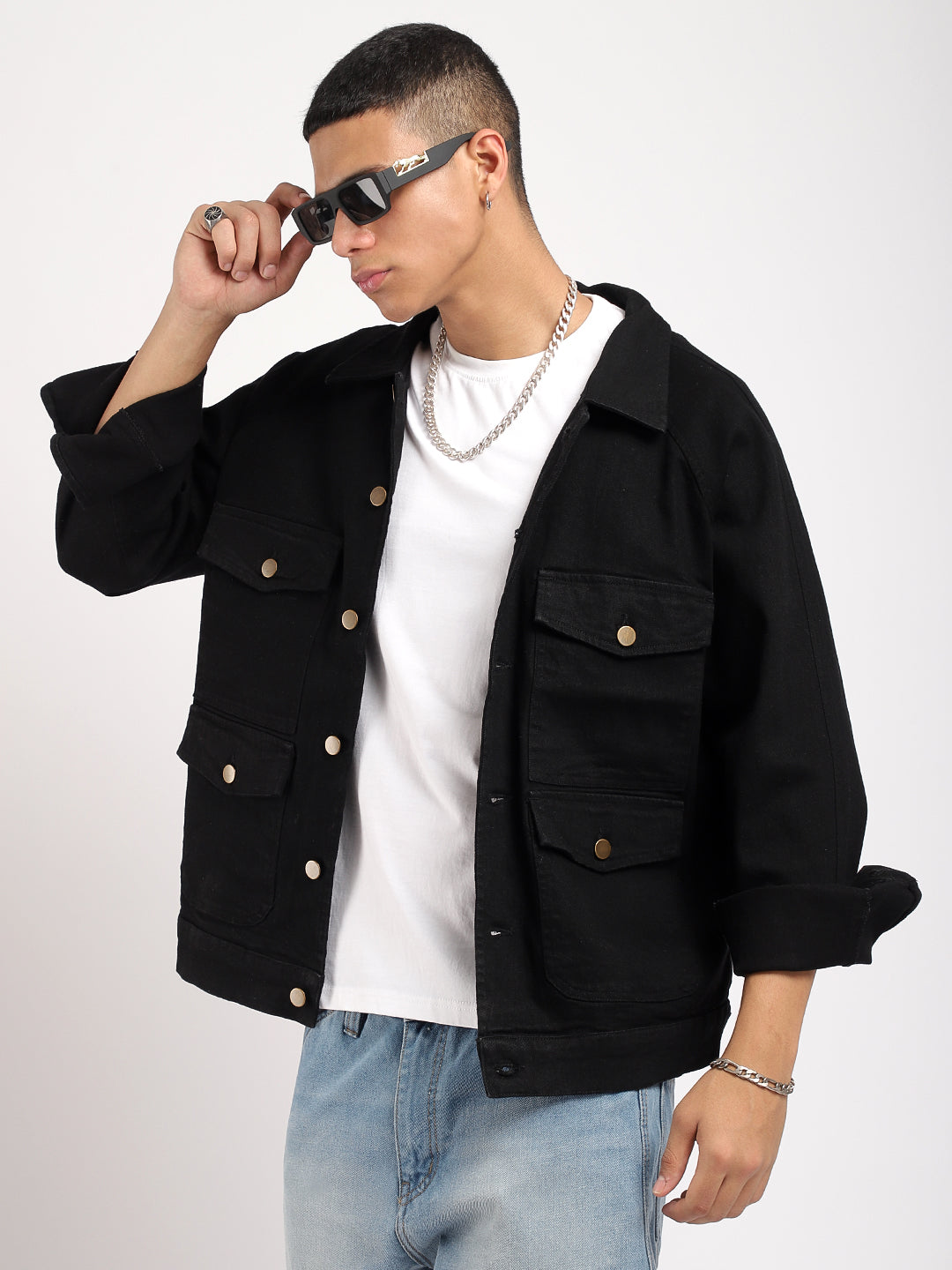 Prime Sculpt Black 4 Pocket Denim Jacket