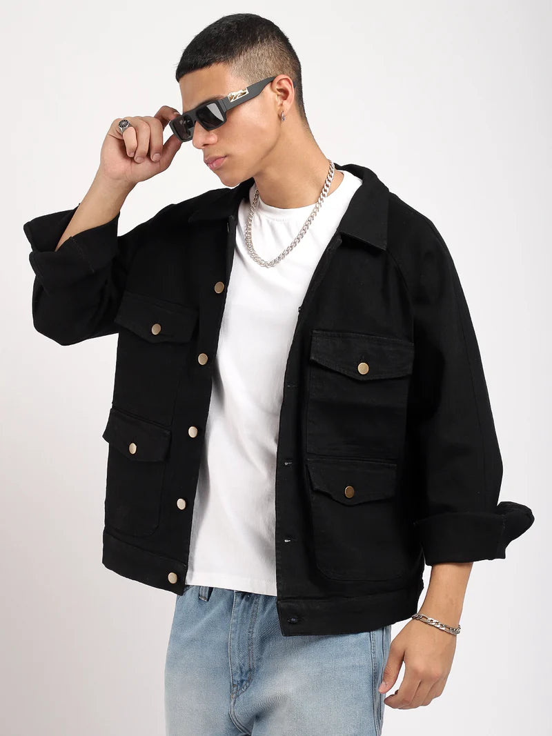 Prime Sculpt Black 4 Pocket Denim Jacket