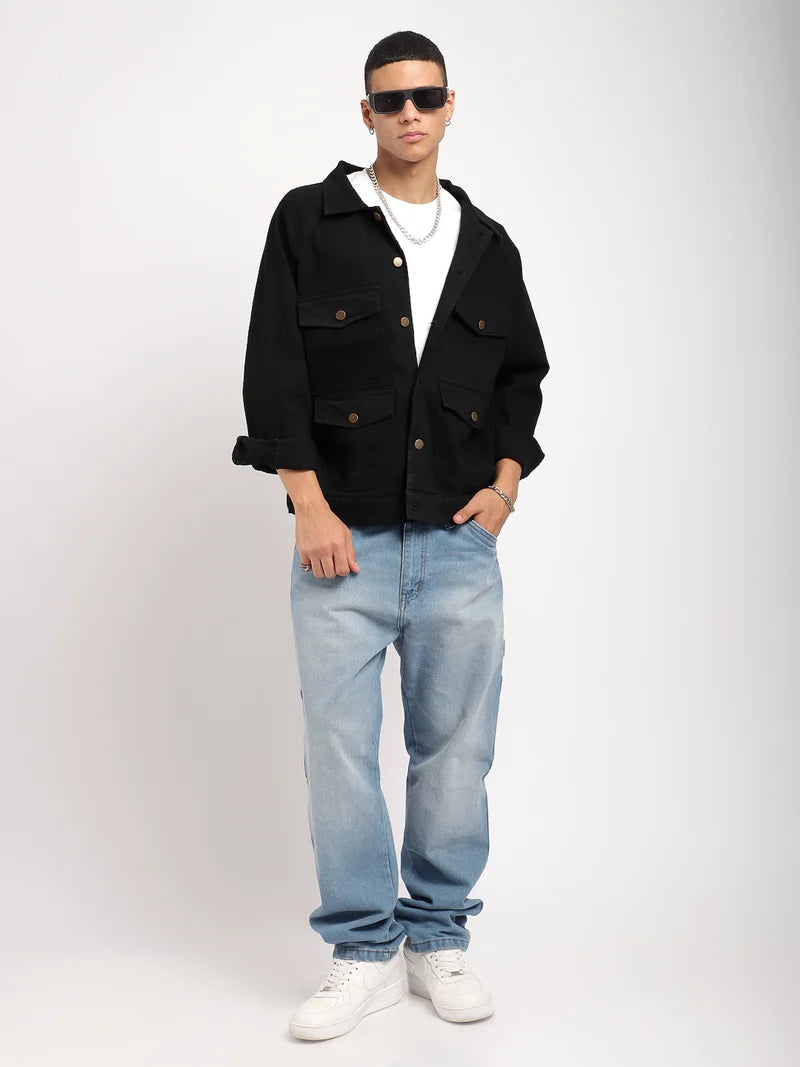 Prime Sculpt Black 4 Pocket Denim Jacket