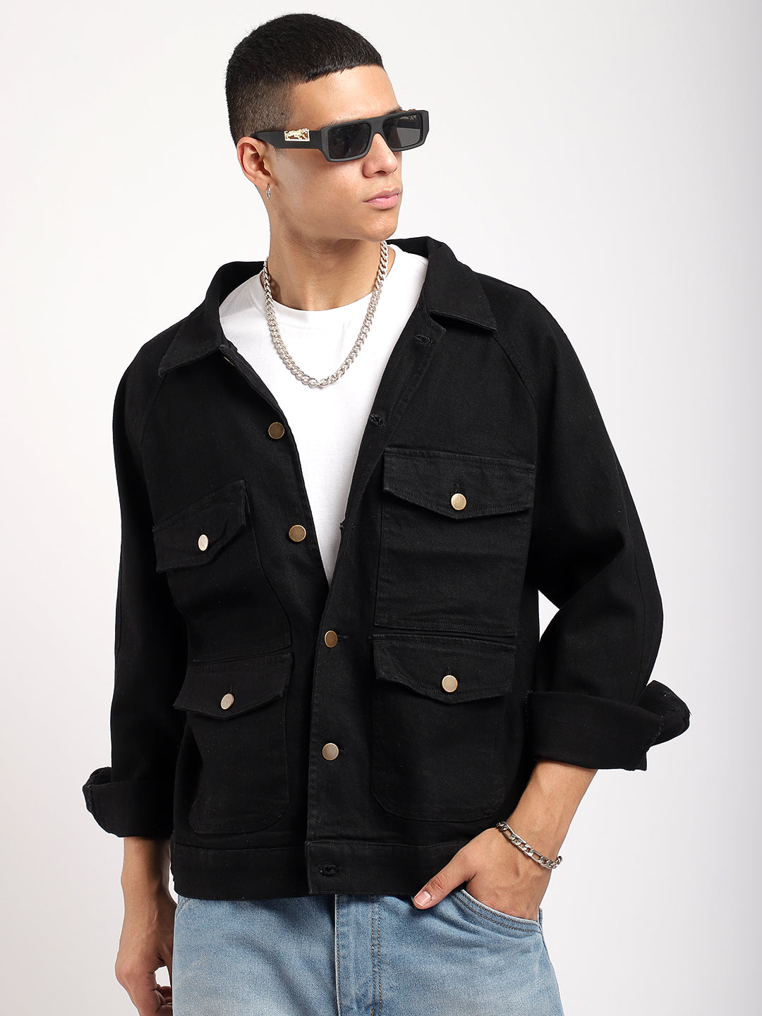 Prime Sculpt Black 4 Pocket Denim Jacket