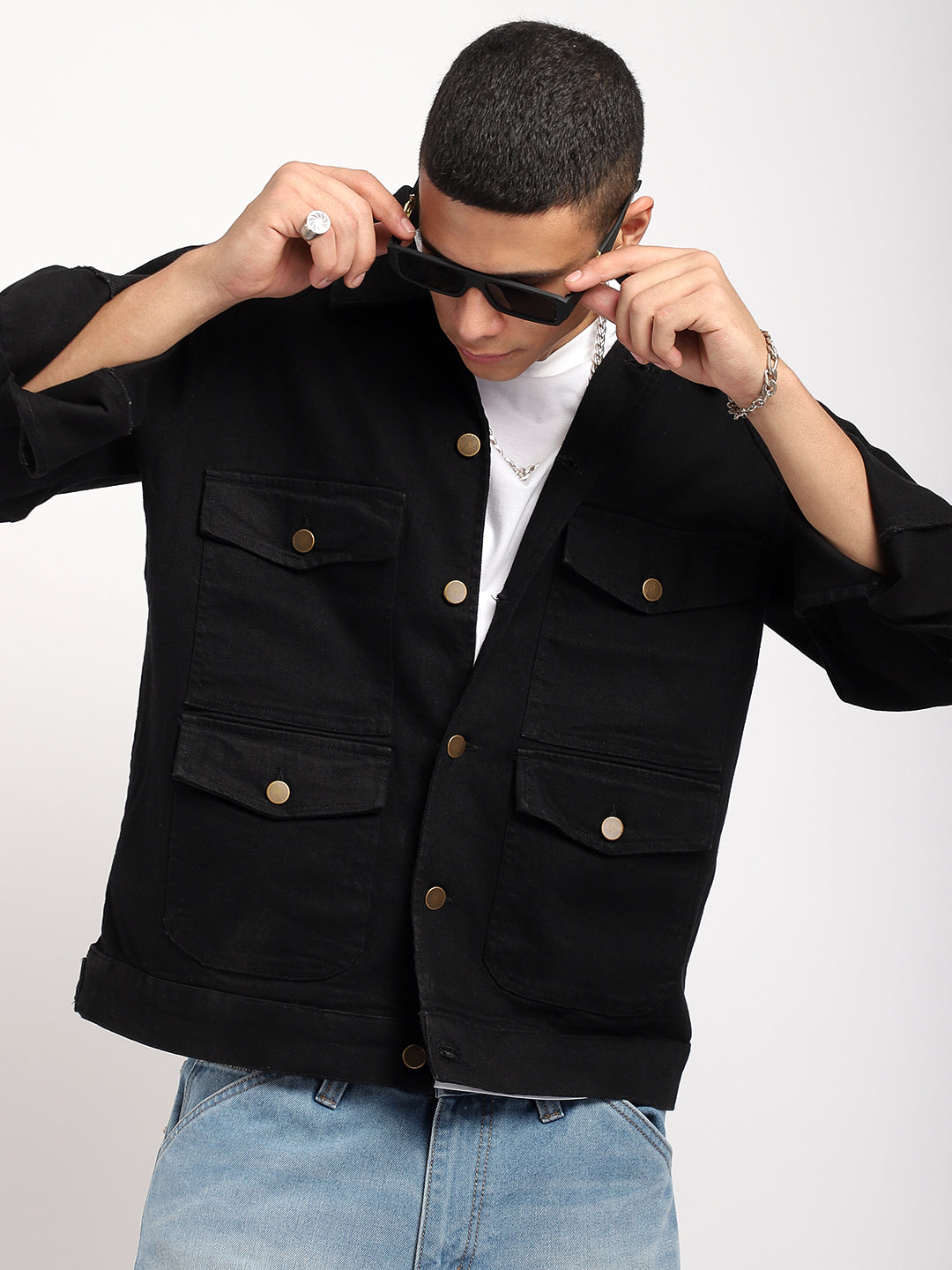Prime Sculpt Black 4 Pocket Denim Jacket