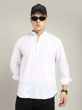 Ennead White Kurta Shirt