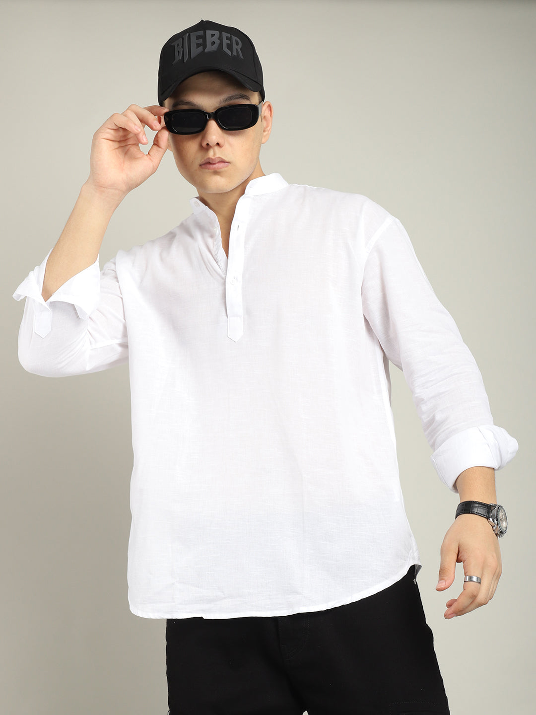 Ennead White Kurta Shirt