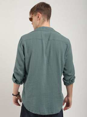 Vero Vibe Lucas Double Clothe Light Green Shirt