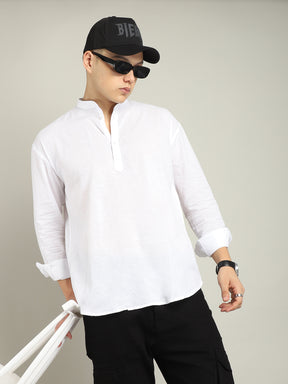 Ennead White Kurta Shirt