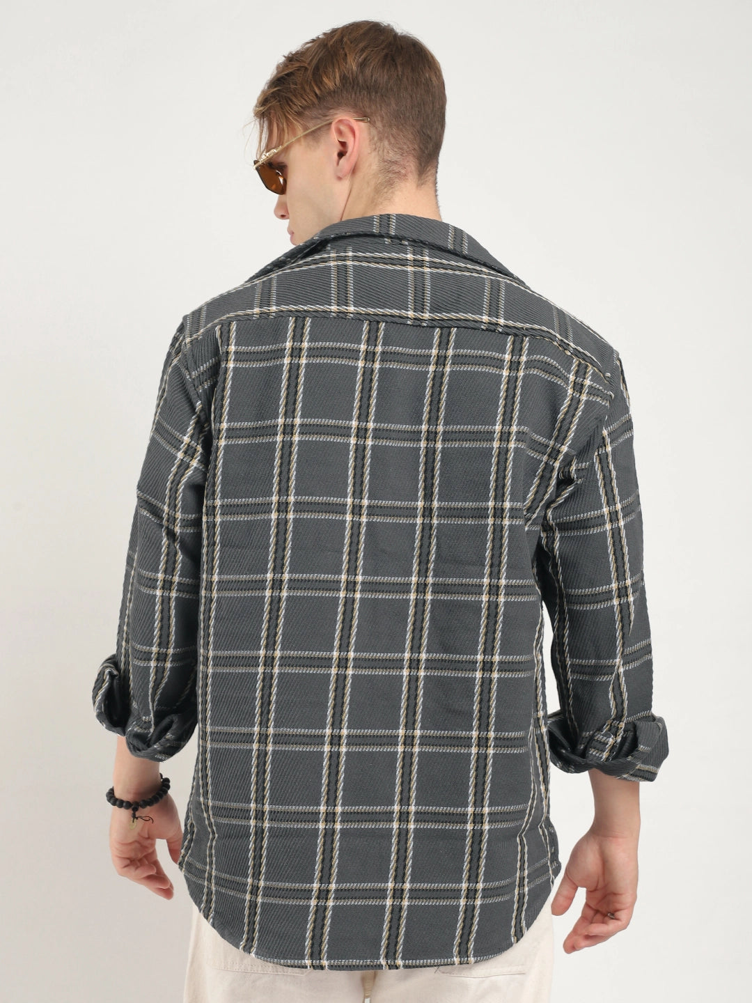 Royal Match Grey Check Full Sleeve Shirt