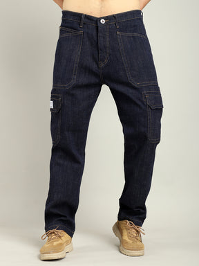 Fantasy Blue Baggy Fit Denim Cargo