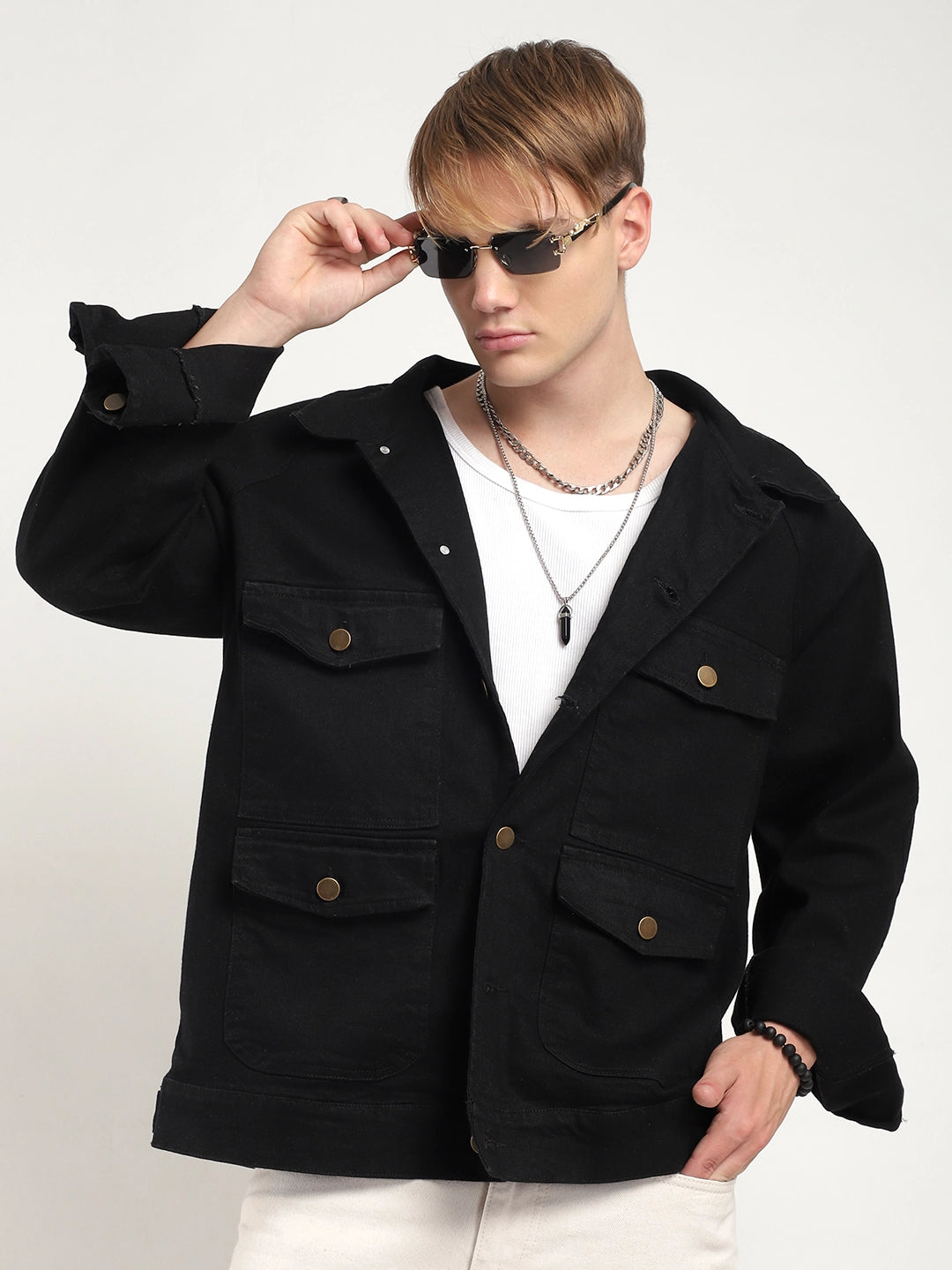 Prime Sculpt Black 4 Pocket Denim Jacket