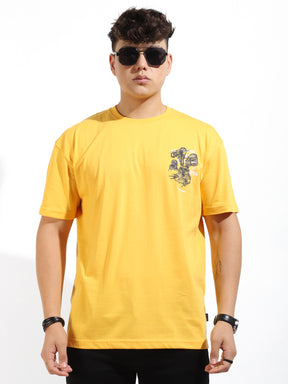 Sleeping Rabbit Oversized Yellow T-Shirt