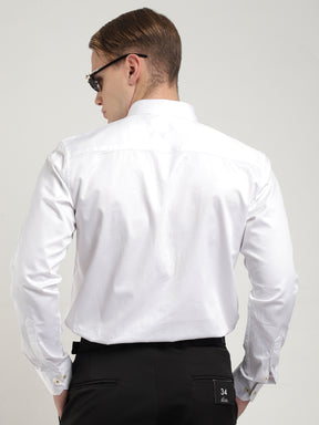 Streetwise White Satin Plain Shirt