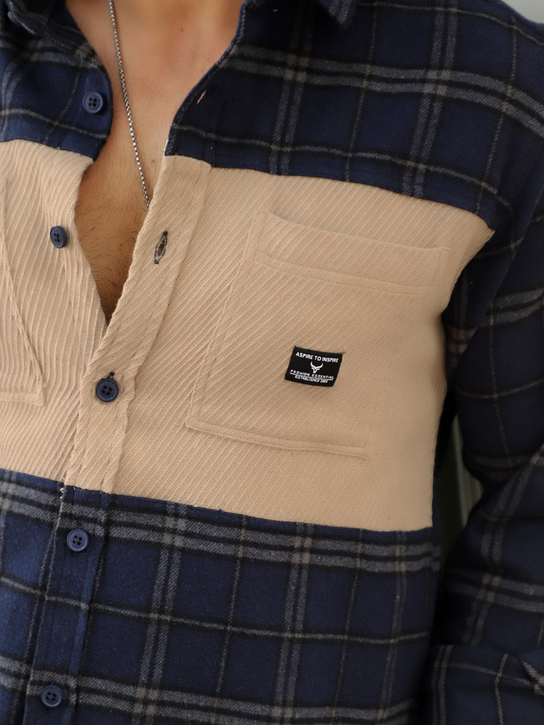 Thunderbird Dark Blue Check Full Sleeve Shirt