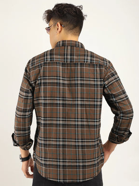 Einar Brown Check Full Sleeve shirt