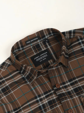 Einar Brown Check Full Sleeve shirt