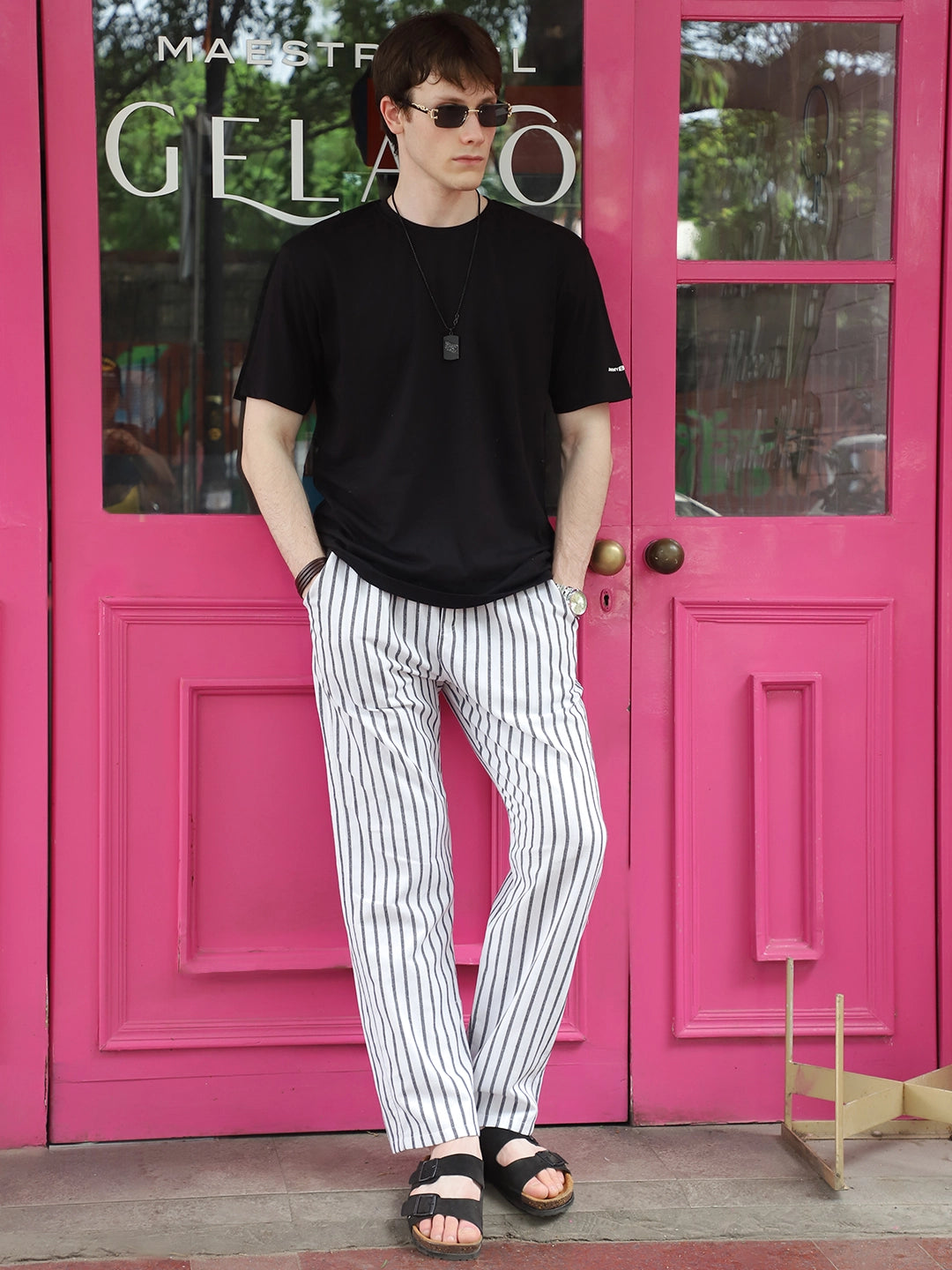 Frostline White Stripe Trouser