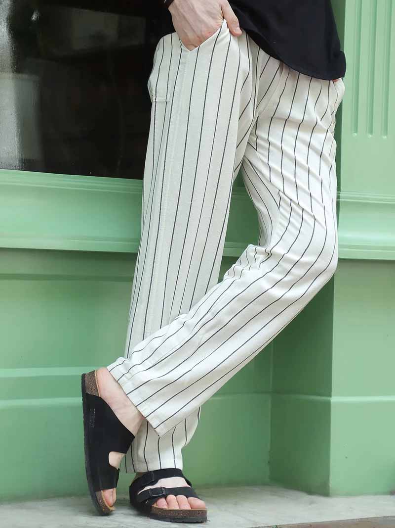 Frostline Off White Stripe Trouser