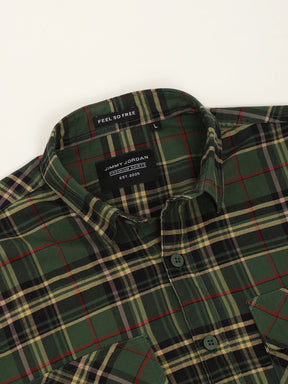 Einar Dark Green Check Full Sleeve shirt