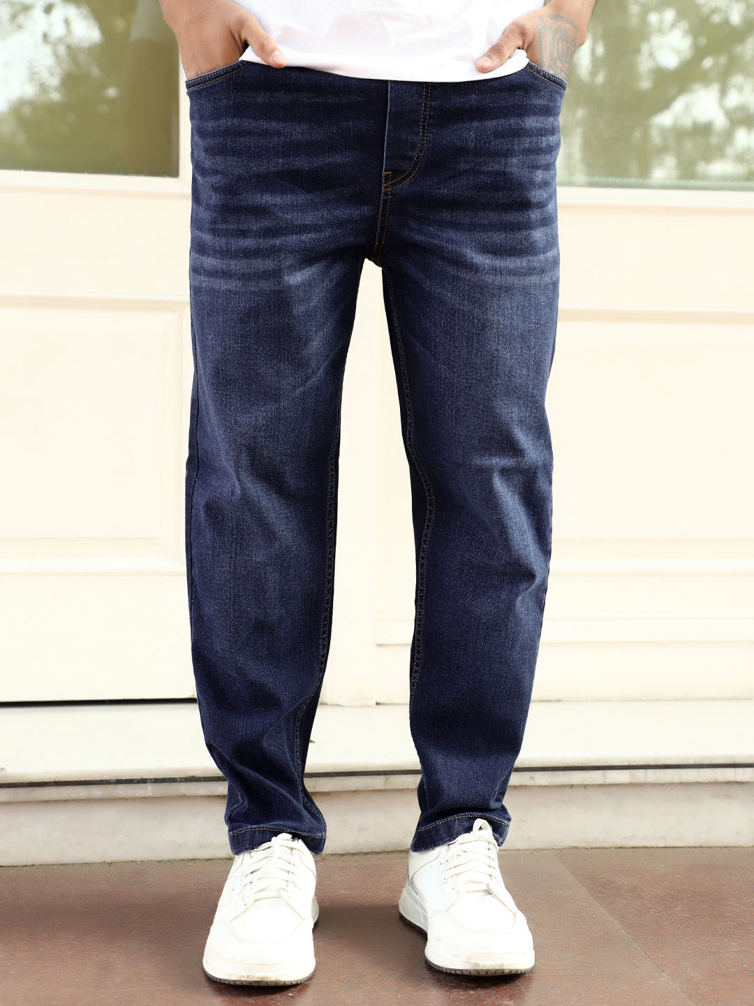 Warzone Blue Denim Carrot Fit Jeans