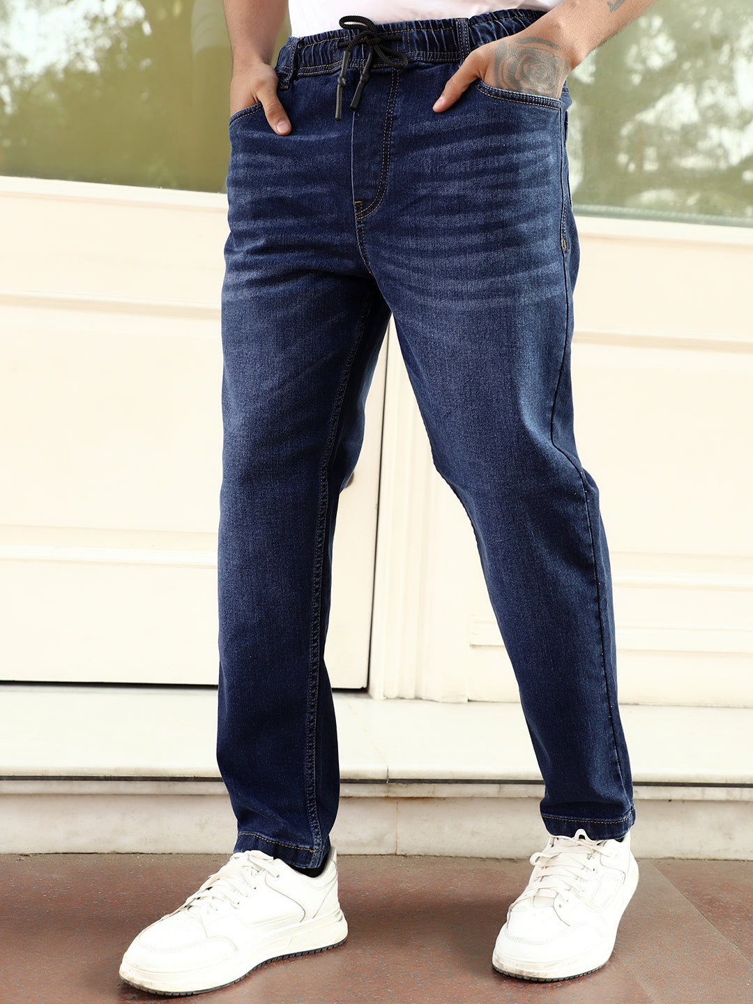 Warzone Blue Denim Carrot Fit Jeans