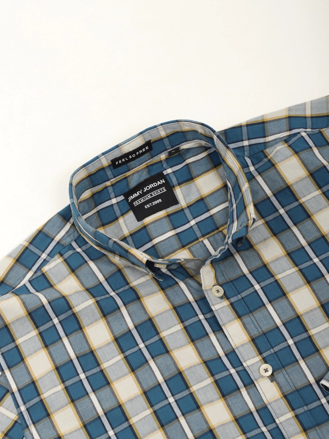 Bram Navy Check Full Sleeve Shirt