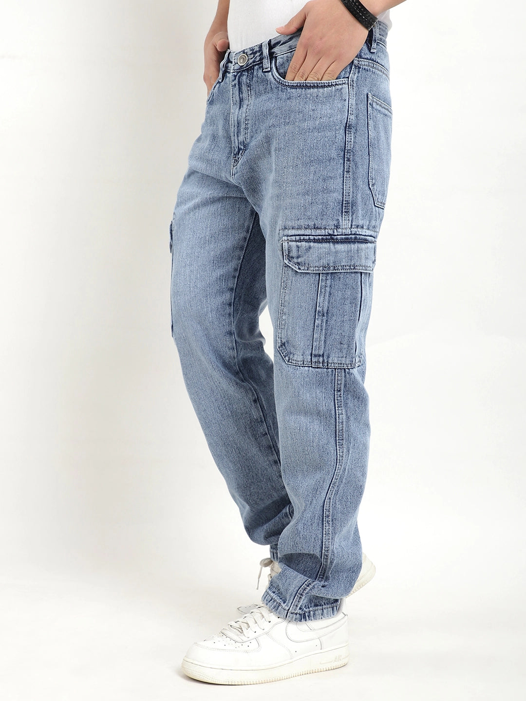 Chester Threads Light Blue Denim Cargo