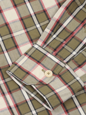 Bram Olive Check Full Sleeve Shirt