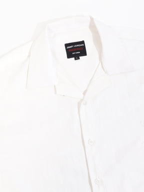Basic Stripe White Half Sleeve  Shirt